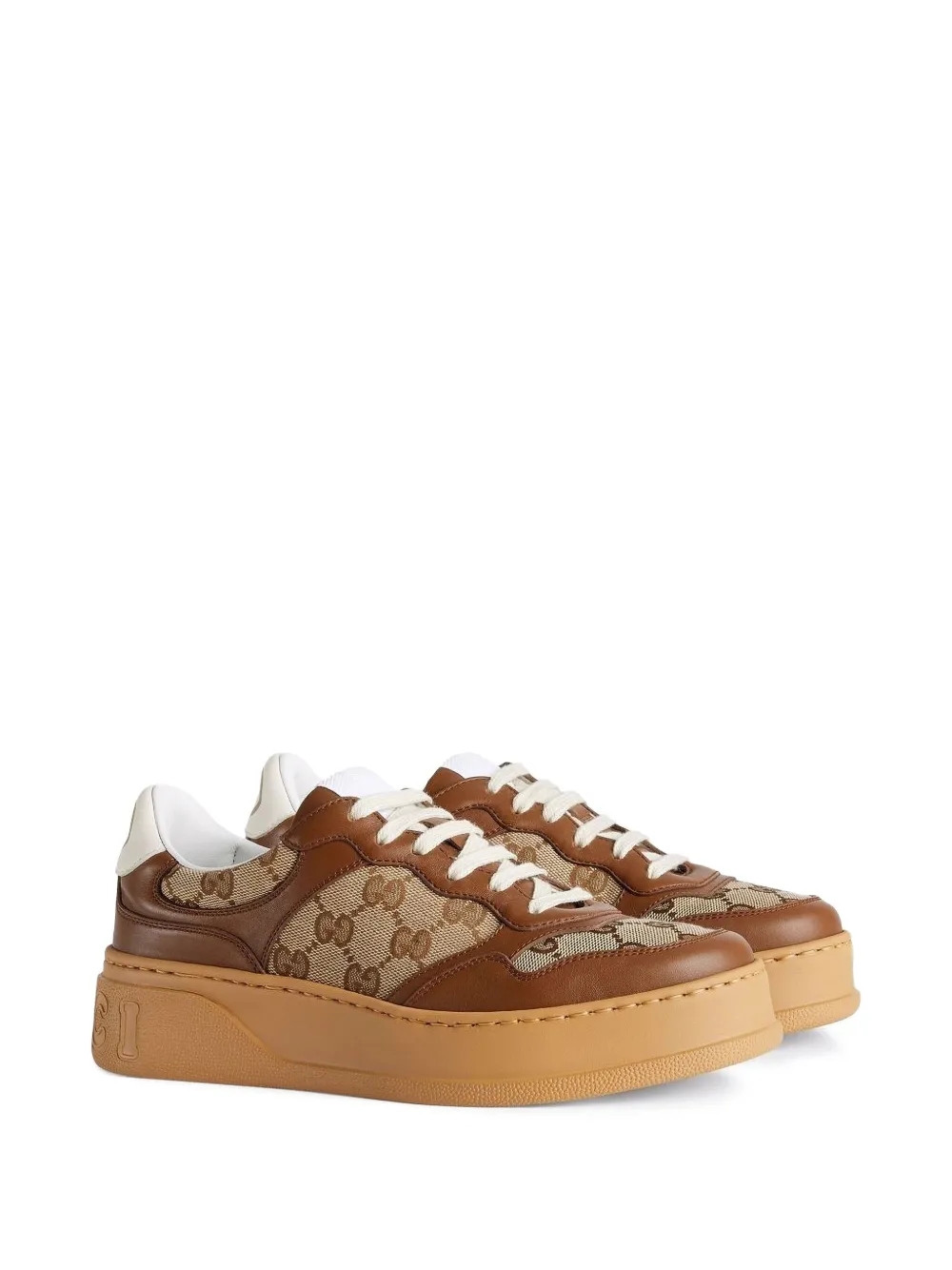 Gucci GG embossed low-top sneakers detail